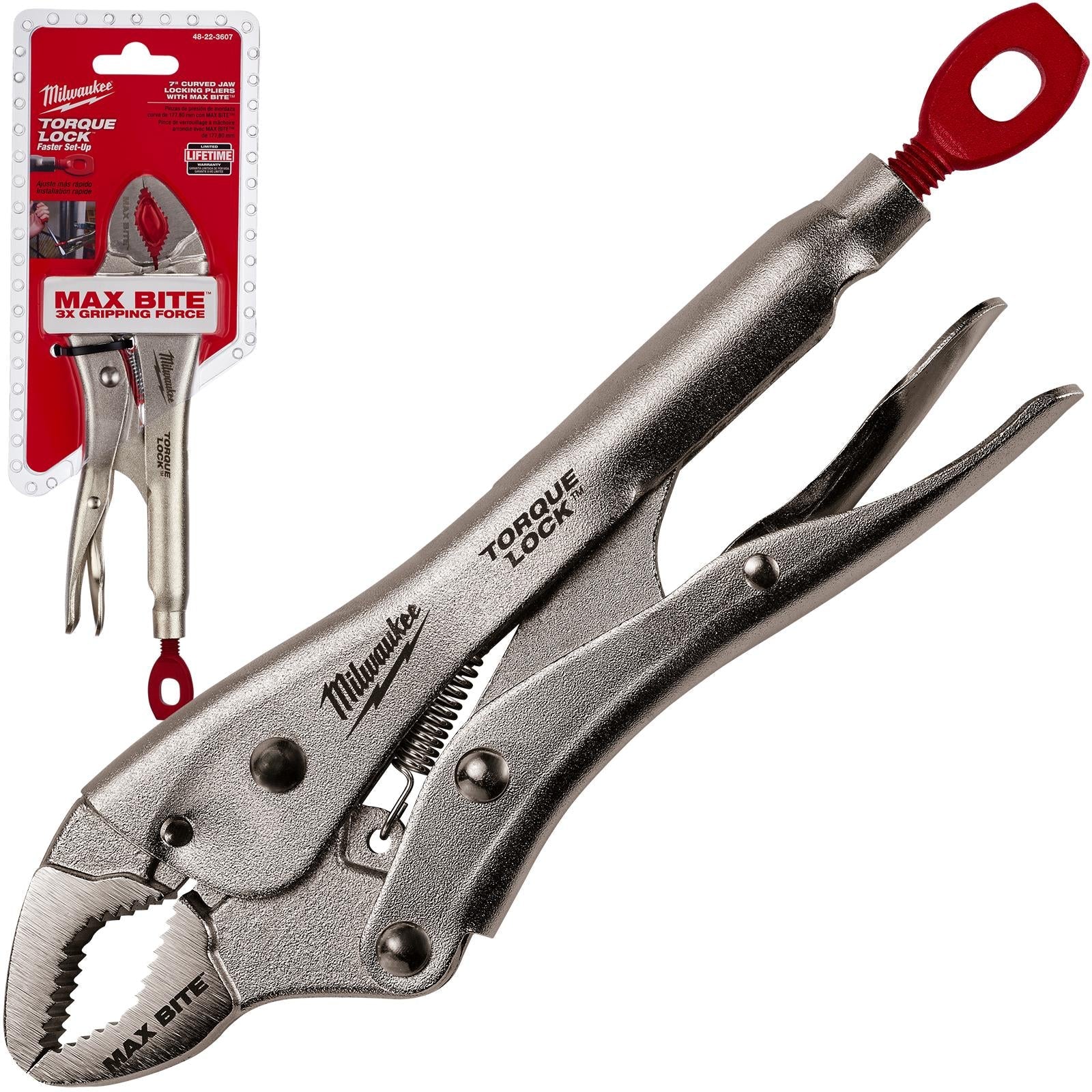 Milwaukee TORQUE LOCK MAXBITE Curved Locking Pliers 175mm 7in 
