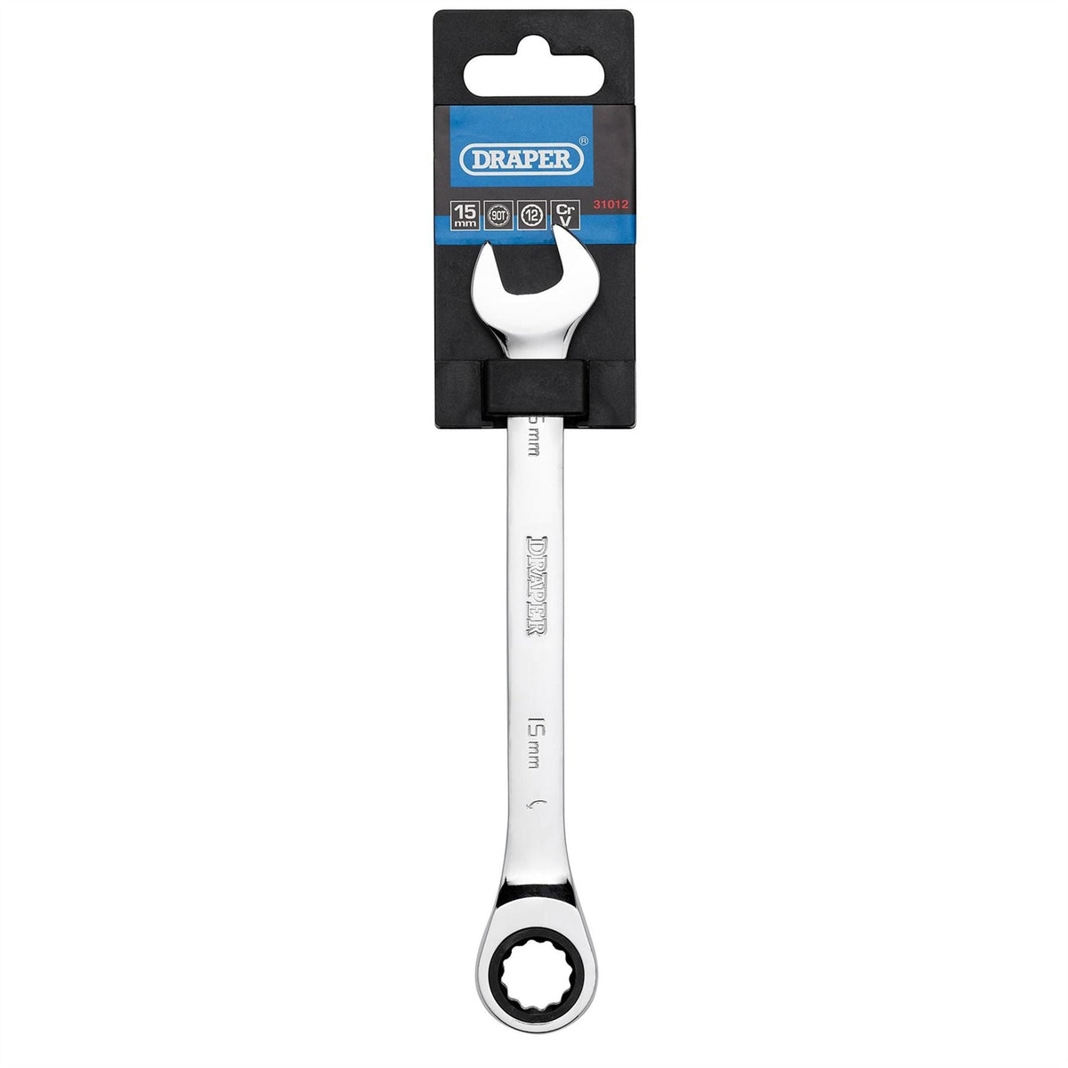 Draper Metric Ratcheting Combination Spanner 15mm 31012  White Rose Tools
