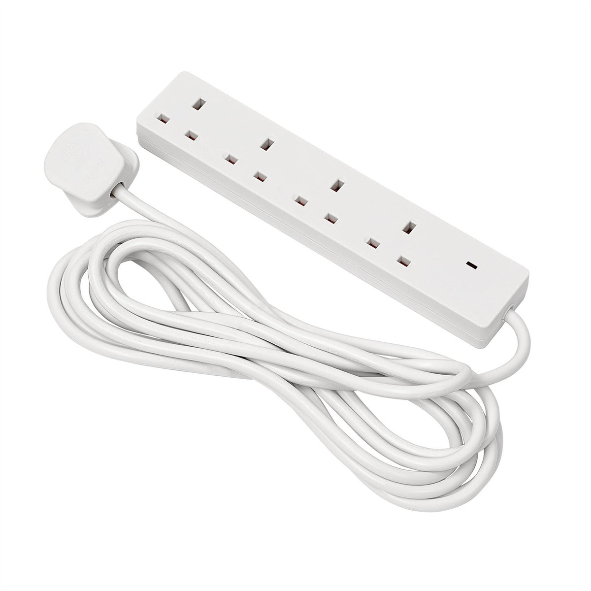 Draper 4 Way White Extension Lead 5m 30899  White Rose Tools