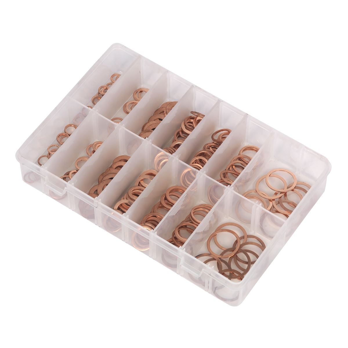 Sealey Diesel Injector Copper Washer Assortment 250pc - Metric 