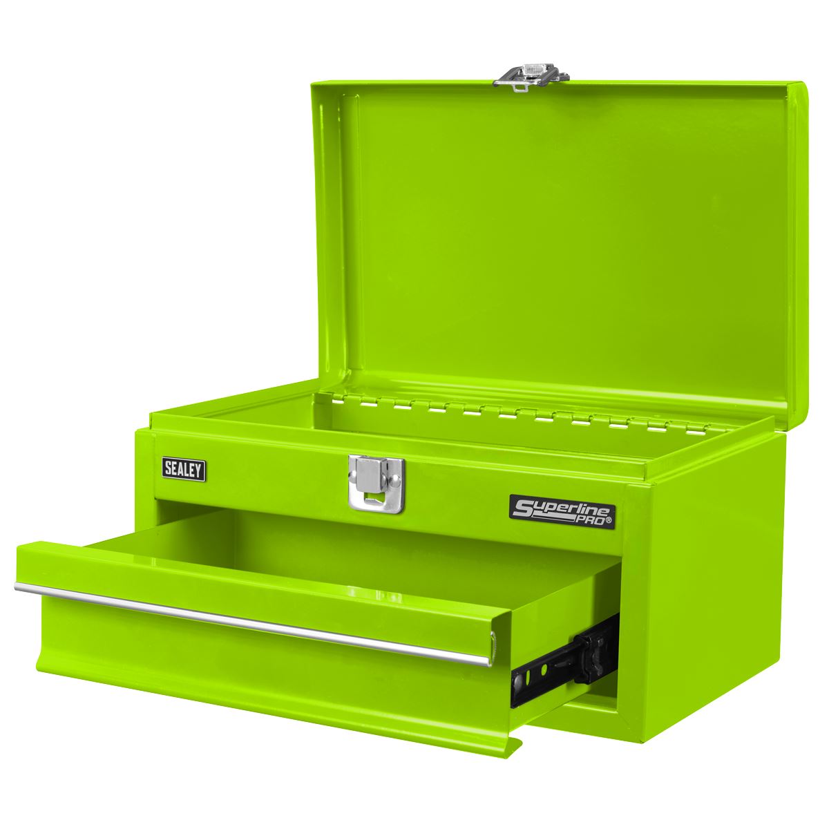 Sealey Superline Pro 1 Drawer Mini Toolbox Green  White Rose Tools