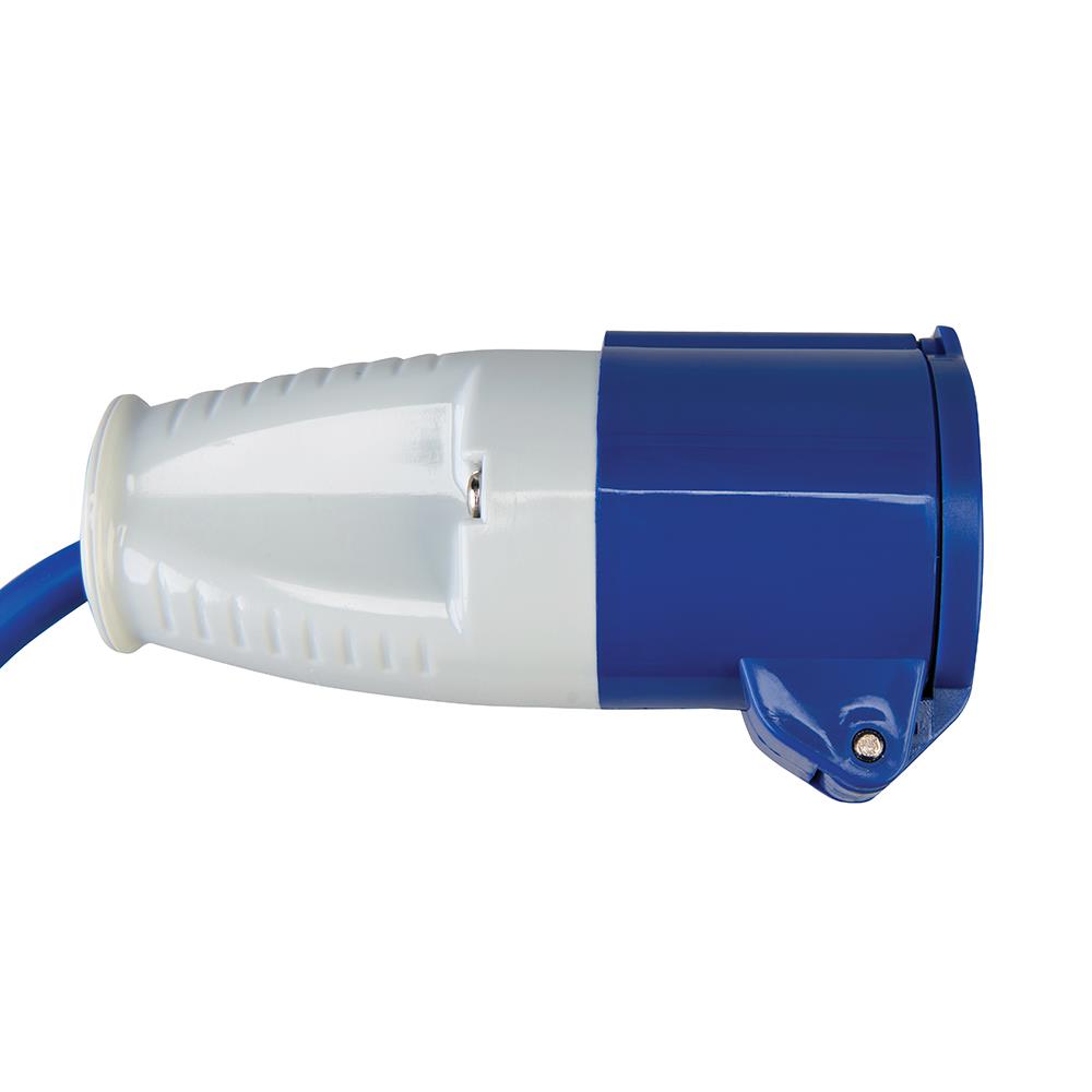 Defender 230V Fly Lead Converter 13A Plug to 16A Socket Caravan Generator