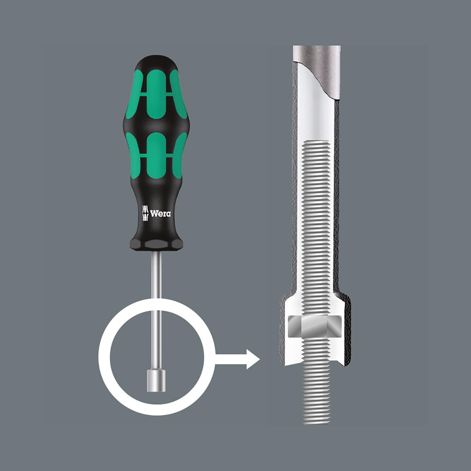 Wera Kraftform Hollow Shaft Nutspinner Set 7 Piece 5-13mm 395 HO/7 SM 