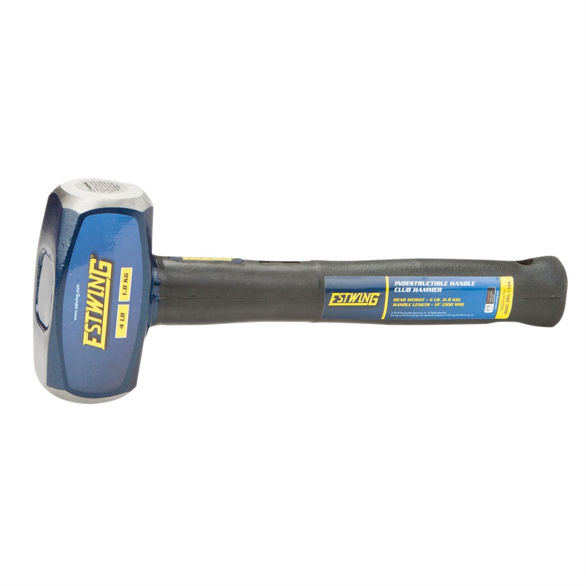 Estwing ECH-412X Indestructible Shaft Club Hammer 1.8kg/4lb 300mm 31322  White Rose Tools