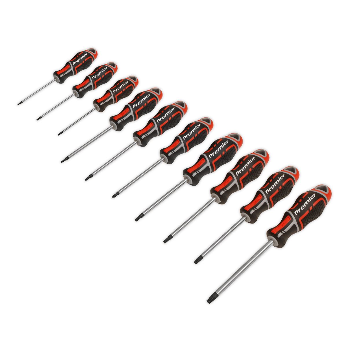 Sealey Premier Screwdriver Set 10pc TRX-Star* GripMAX® - Red