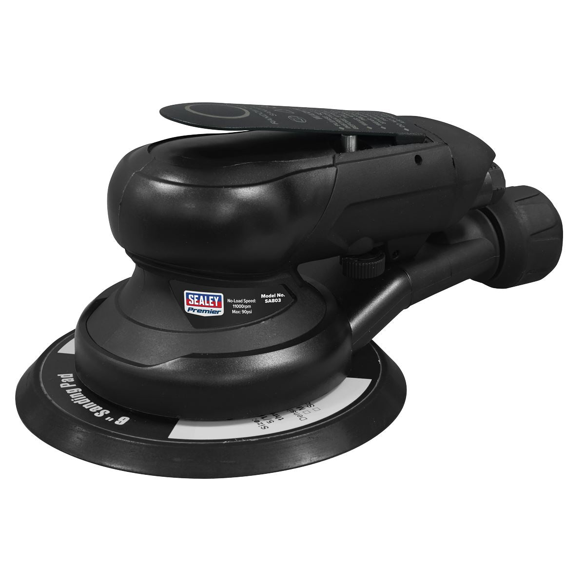 Sealey Premier Air Palm Orbital Sander 6" Ø150mm Dust-Free