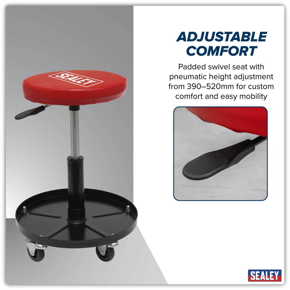 Sealey Pneumatic Mechanic's Seat