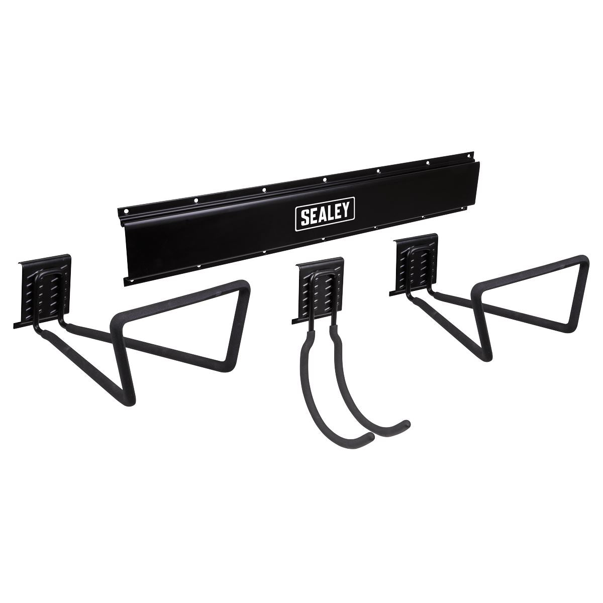 Sealey 3 Large Hook Storage Rail Wall Mounting  White Rose Tools