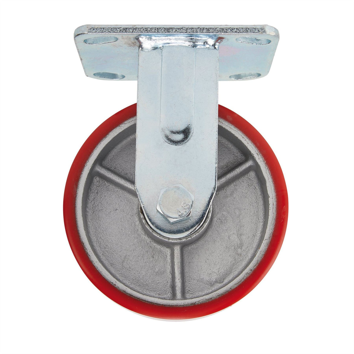 Draper Fixed Plate Fixing Heavy Duty Polyurethane Wheel 125mm Diameter S.W.L. 300kg 65528  White Rose Tools