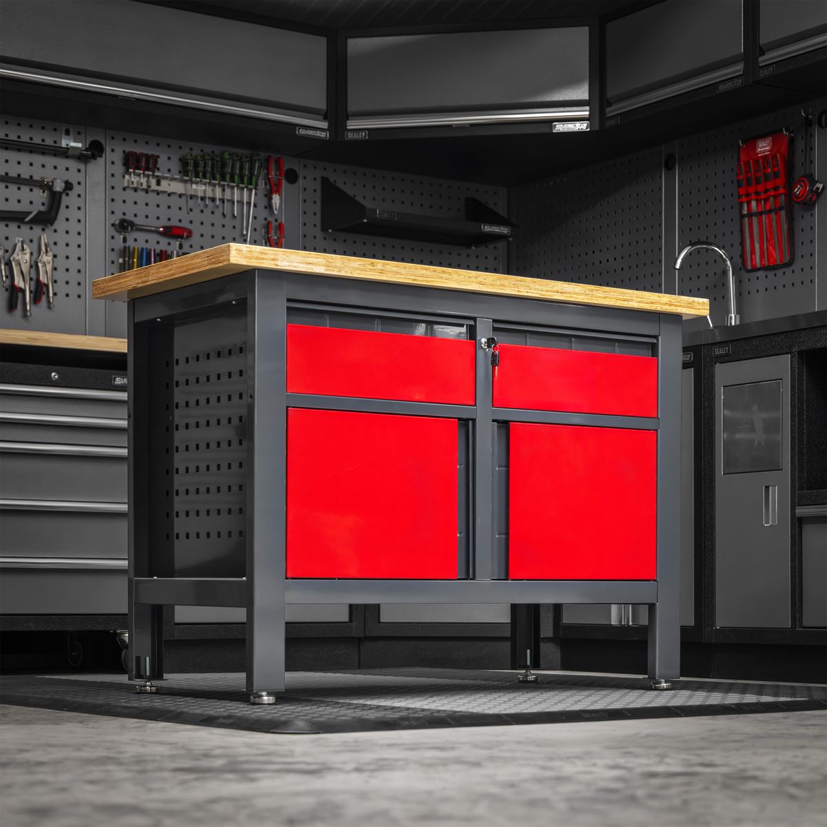 Sealey Workbench with 2 Drawers & 2 Cupboards