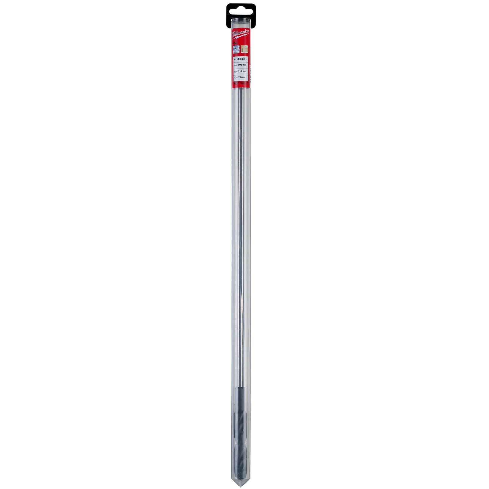 Milwaukee HSS Cable Drill Bit Wood Plasterboard Metal Channel 18 x 600mm 