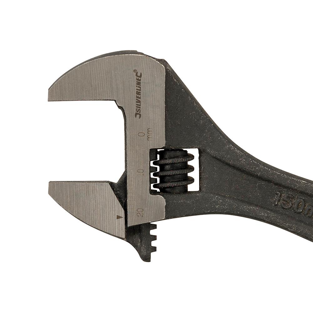 Silverline Expert Adjustable Wrench Length 150mm - Jaw 17mm WR11  White Rose Tools
