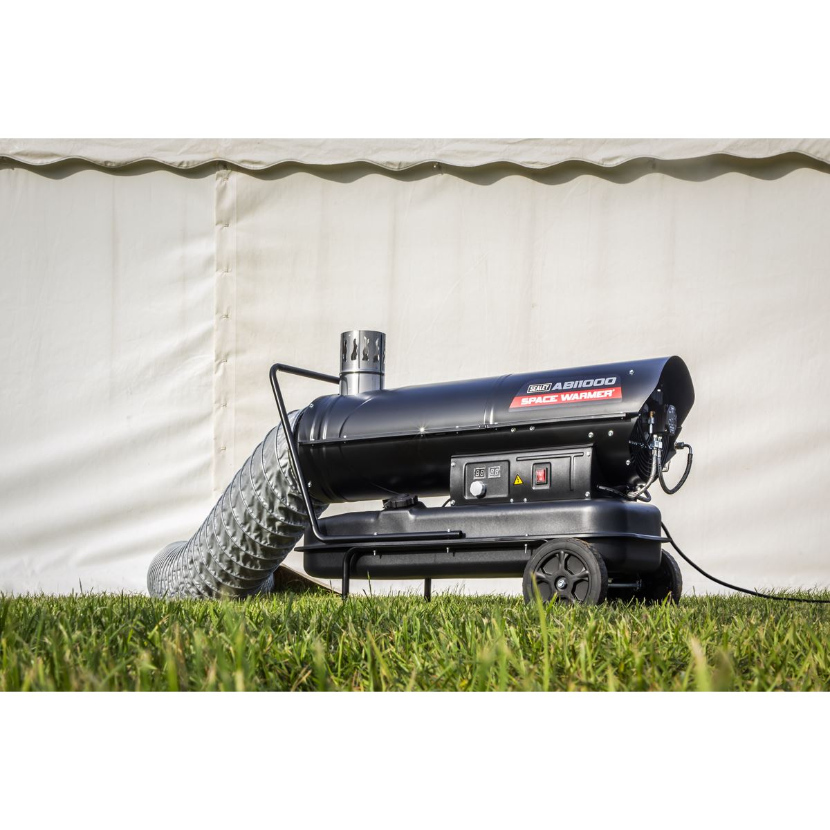 Sealey Indirect Space Warmer® Kerosene/Diesel Heater 102,000Btu/hr with Wheels