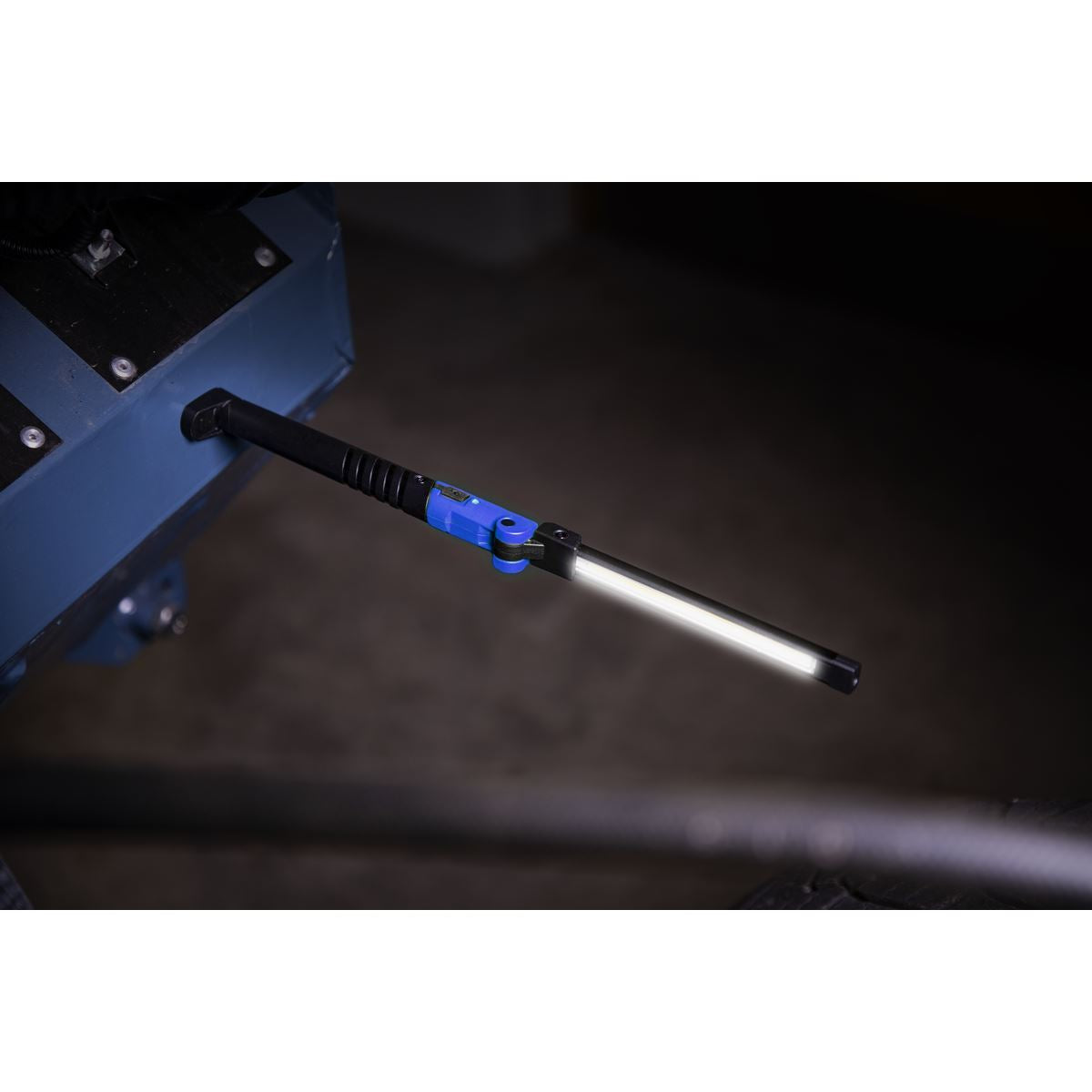 Sealey Rechargeable Slim Folding Pocket Light 2 COB & 1 SMD LED - Blue 