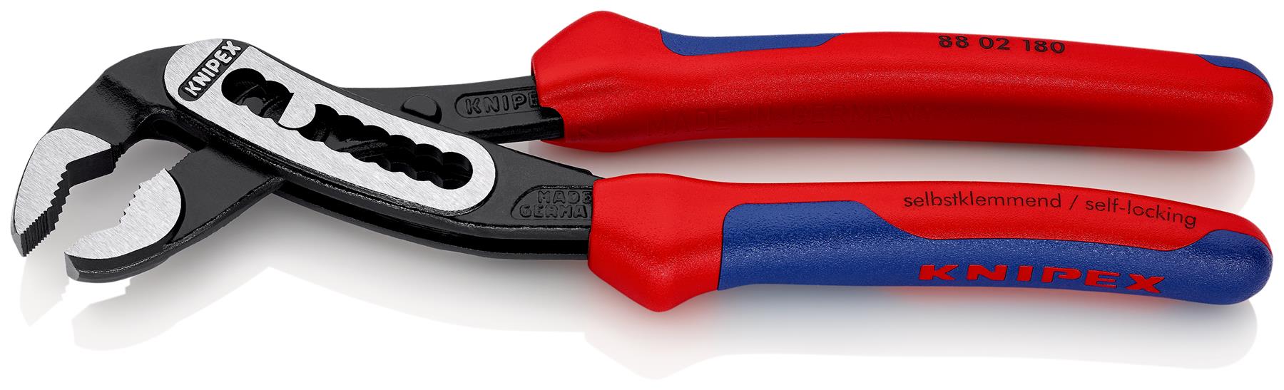 KNIPEX Alligator Water Pump Pliers 180mm Multi Component Grips 88 02 180