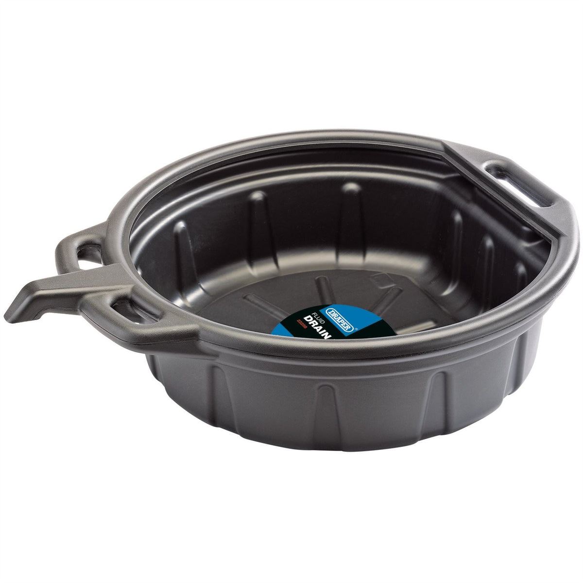 Draper Fluid Drain Pan 16L Black 23258  White Rose Tools