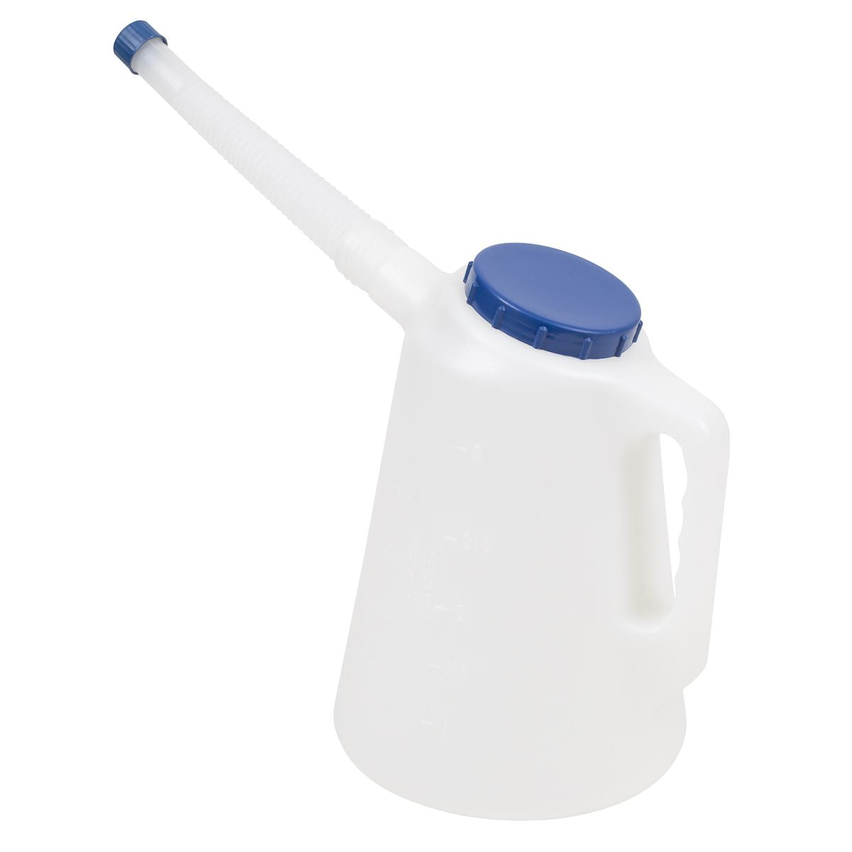 Sealey Oil Container with Flexible Spout 3L - Blue Lid  White Rose Tools