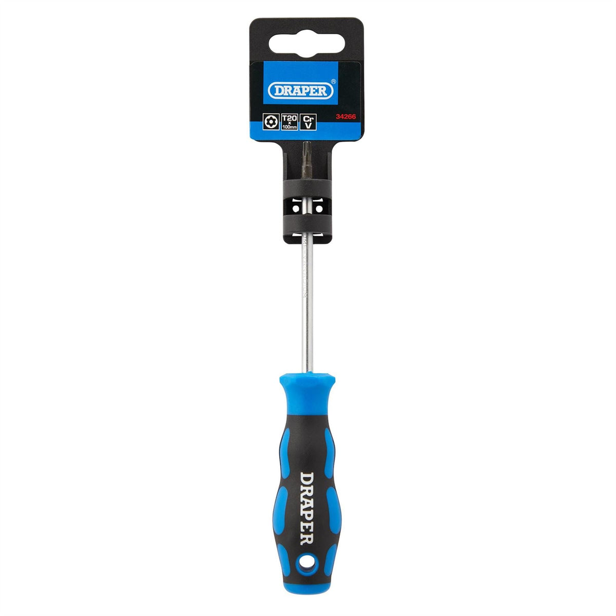 Draper TX-STAR® Soft Grip Security Screwdriver T20 34266  White Rose Tools