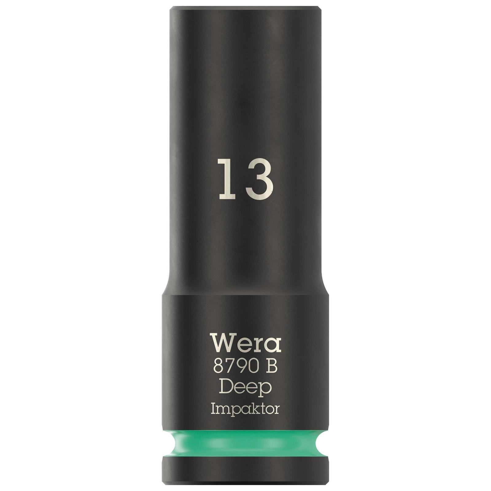 Wera Impact Socket Deep 3/8" Drive 8790 B Impaktor Metric Imperial - Choose Size  White Rose Tools