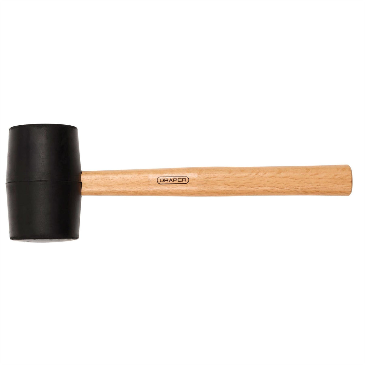 Draper Hardwood Shaft Rubber Mallet 800g/28oz 78615  White Rose Tools