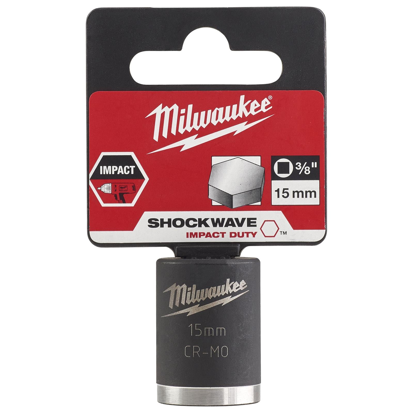 Milwaukee Impact Sockets 3/8" Drive Shockwave Impact Duty 