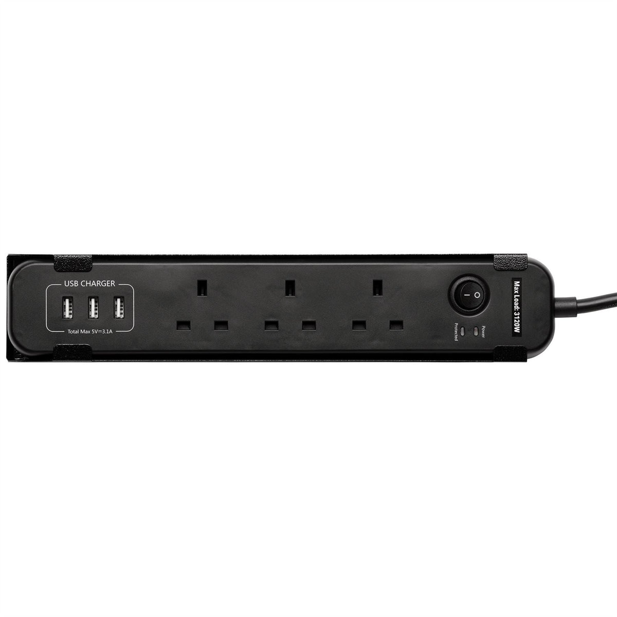 BUNKER UK Power Strip with Magnetic Holder 31713  White Rose Tools