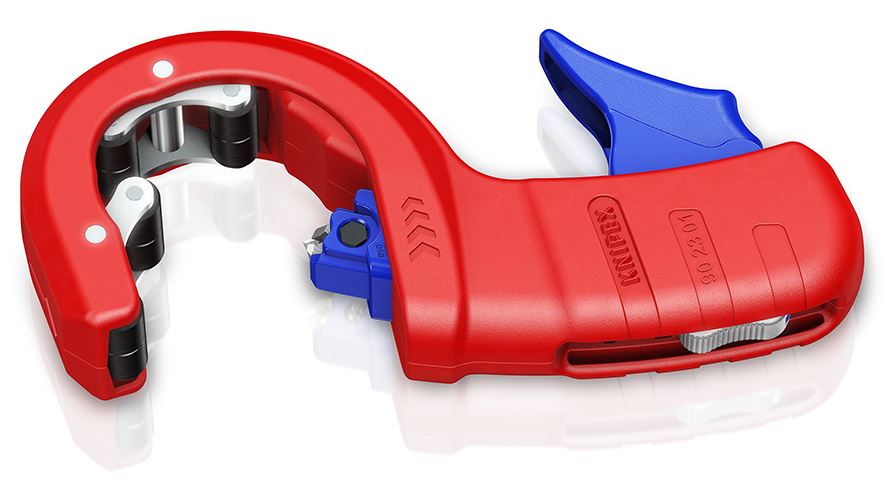 KNIPEX Pipe Cutter DP50 for Plastic Drain Pipes Cut and Chamfer 50mm Capacity 90 23 01 BK