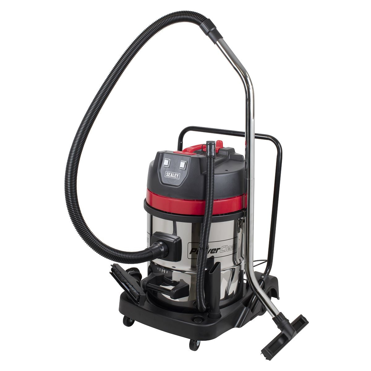 Sealey Vacuum Cleaner Wet & Dry 60L Stainless Steel Drum 2400W/230V