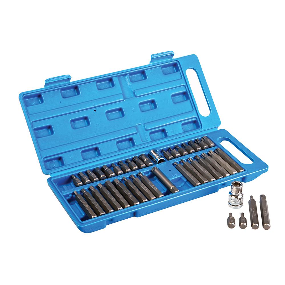 Silverline Hex, T20 - T55 & Spline Bit Set 40pce 881641