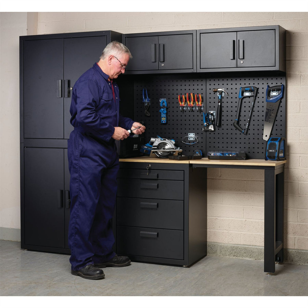 Draper Single Garage Workstation 44009  White Rose Tools