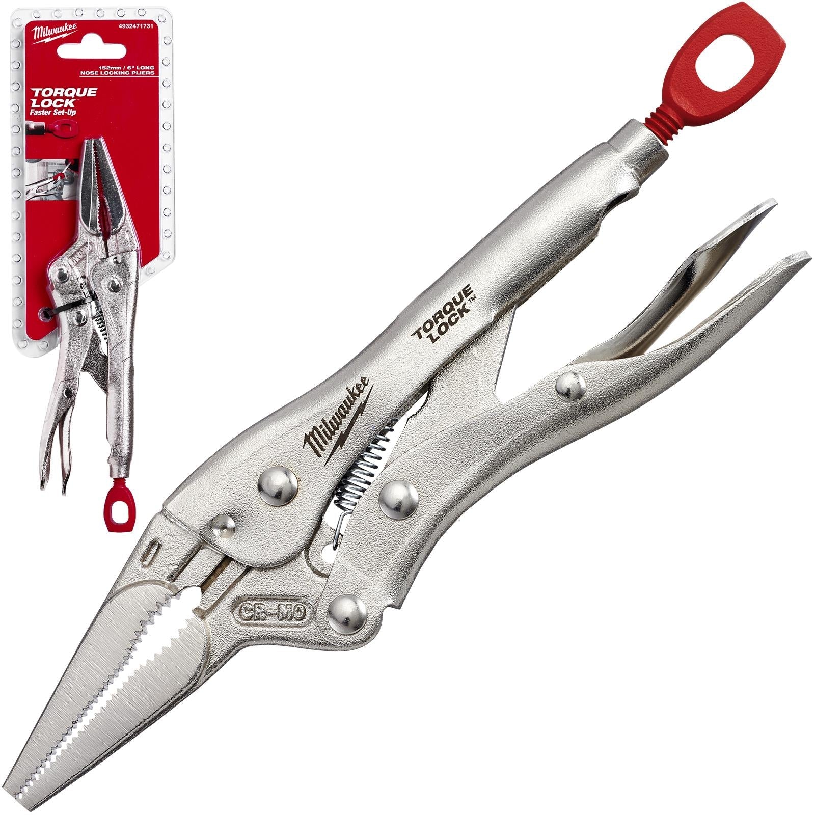 Milwaukee TORQUE LOCK Long Nose Locking Pliers 150mm 6in 