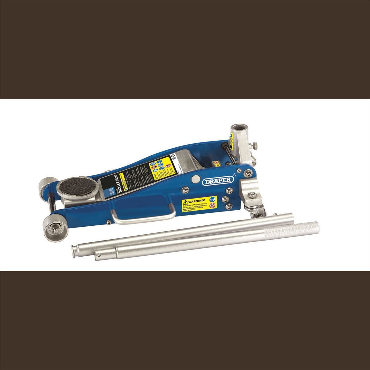Draper Aluminium and Steel Low Profile Trolley Jack 2.5 Tonne 31479  White Rose Tools