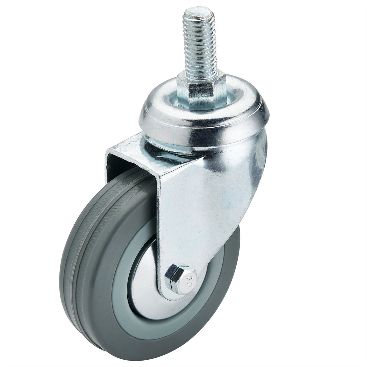 Draper Swivel Bolt Fixing Rubber Castor 75mm Diameter S.W.L. 70kg 65475  White Rose Tools