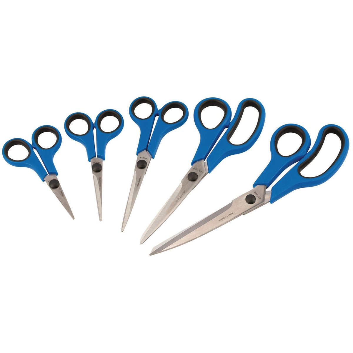 Draper Soft Grip Household Scissor Set (5 Piece) 75552  White Rose Tools