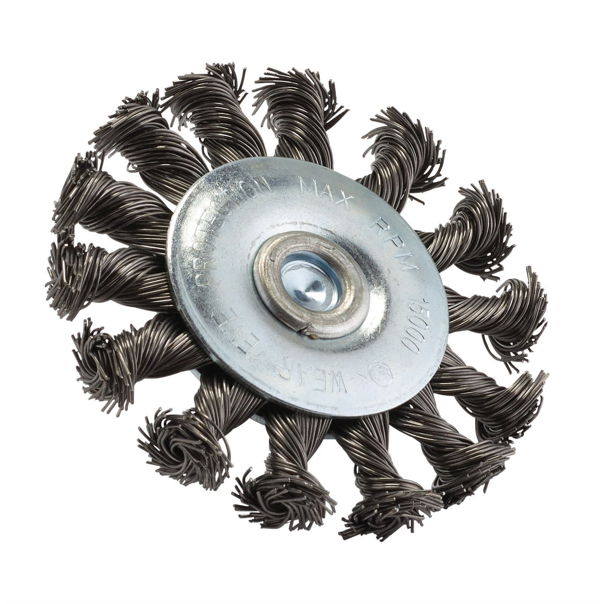 Draper Steel Twist-Knot Wire Wheel Brush 75mm 41434  White Rose Tools
