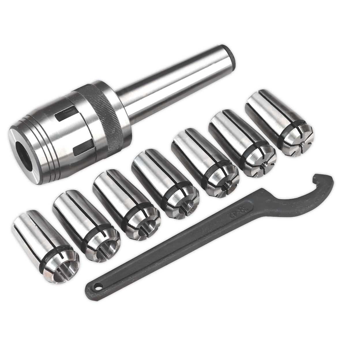 Sealey Mill Chuck Set MT3-M12 Ø4-16mm 