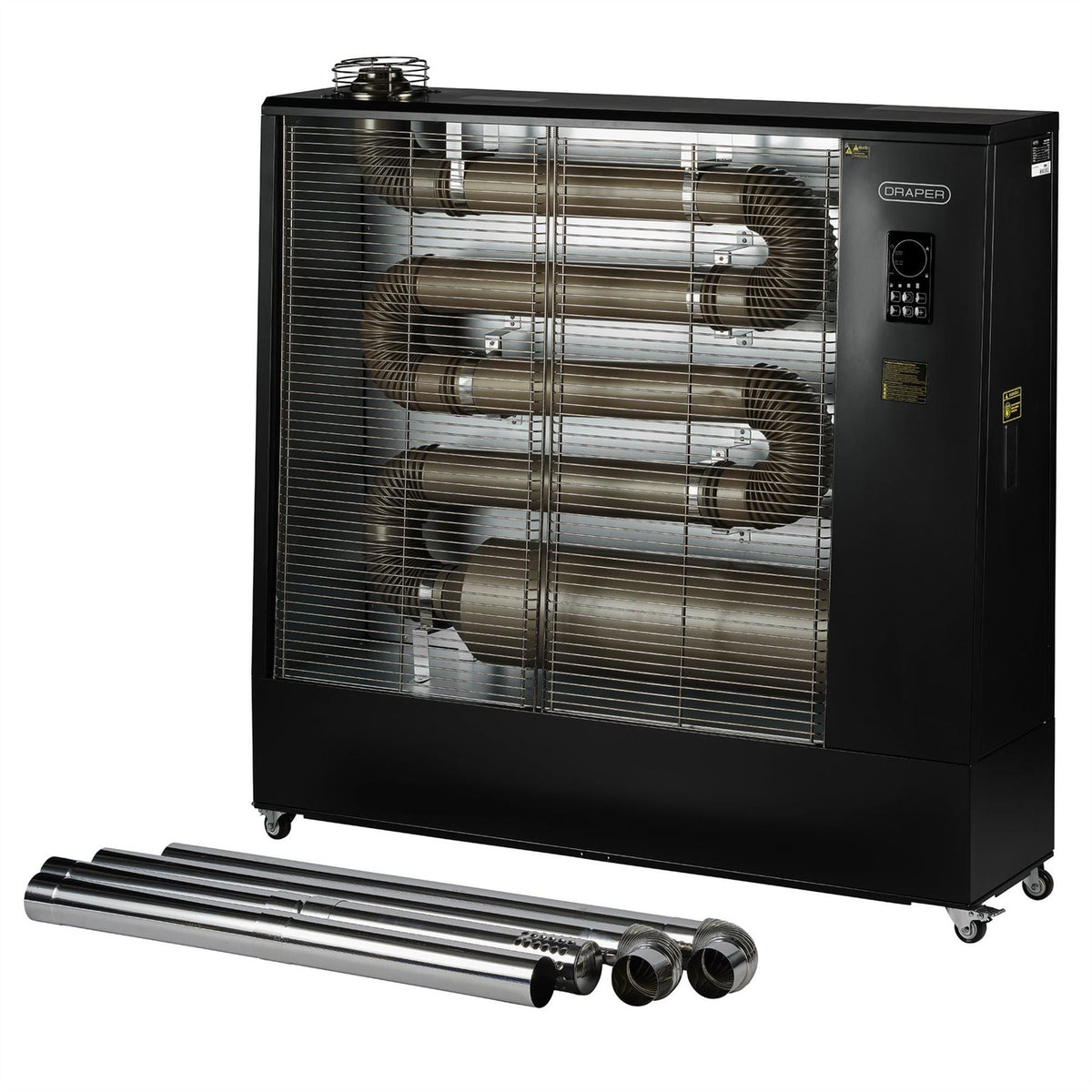 Draper Far Infrared Diesel Heater 22Kw with Flue Kit 36881  White Rose Tools