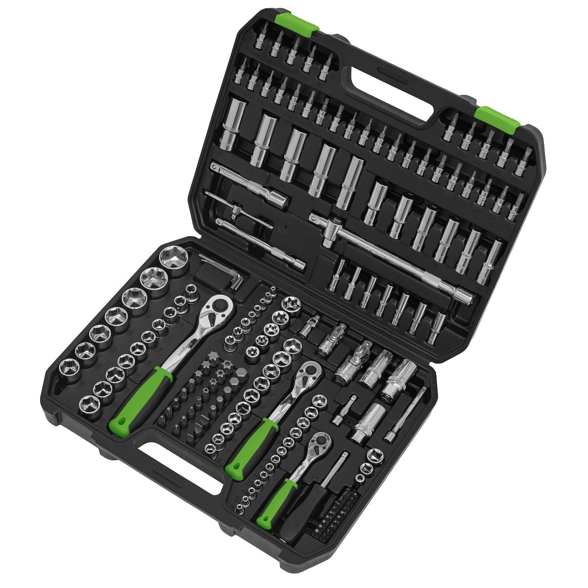 Siegen by Sealey Socket Set 171 Piece 1/4", 3/8" and 1/2" Drive WallDrive Metric 4-32mm