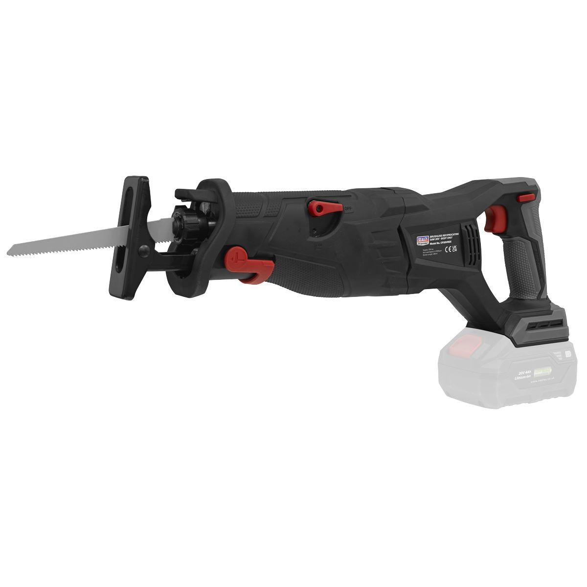 Sealey Premier Brushless Reciprocating Saw 20V 4Ah SV20 Series Kit - 2 Batteries 