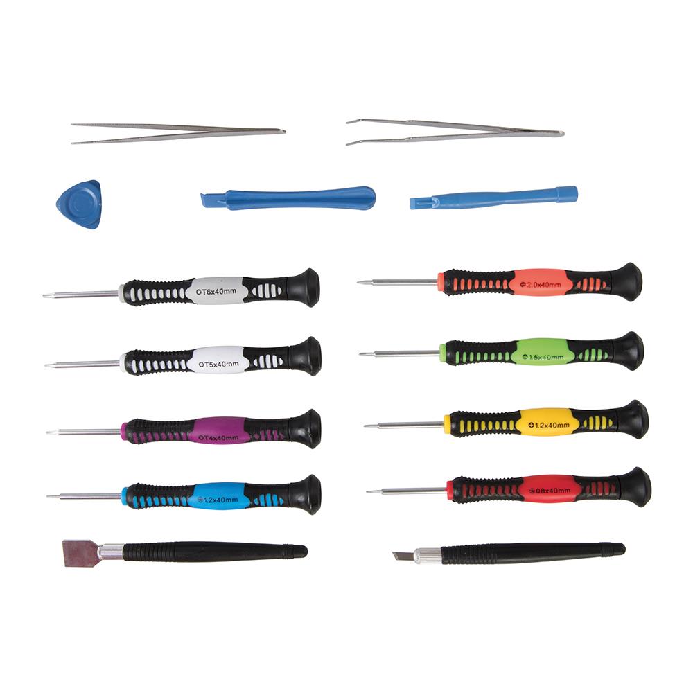 Silverline 16 Piece Precision Phone Repair Kit Screen Tablet Laptop Pentalobe