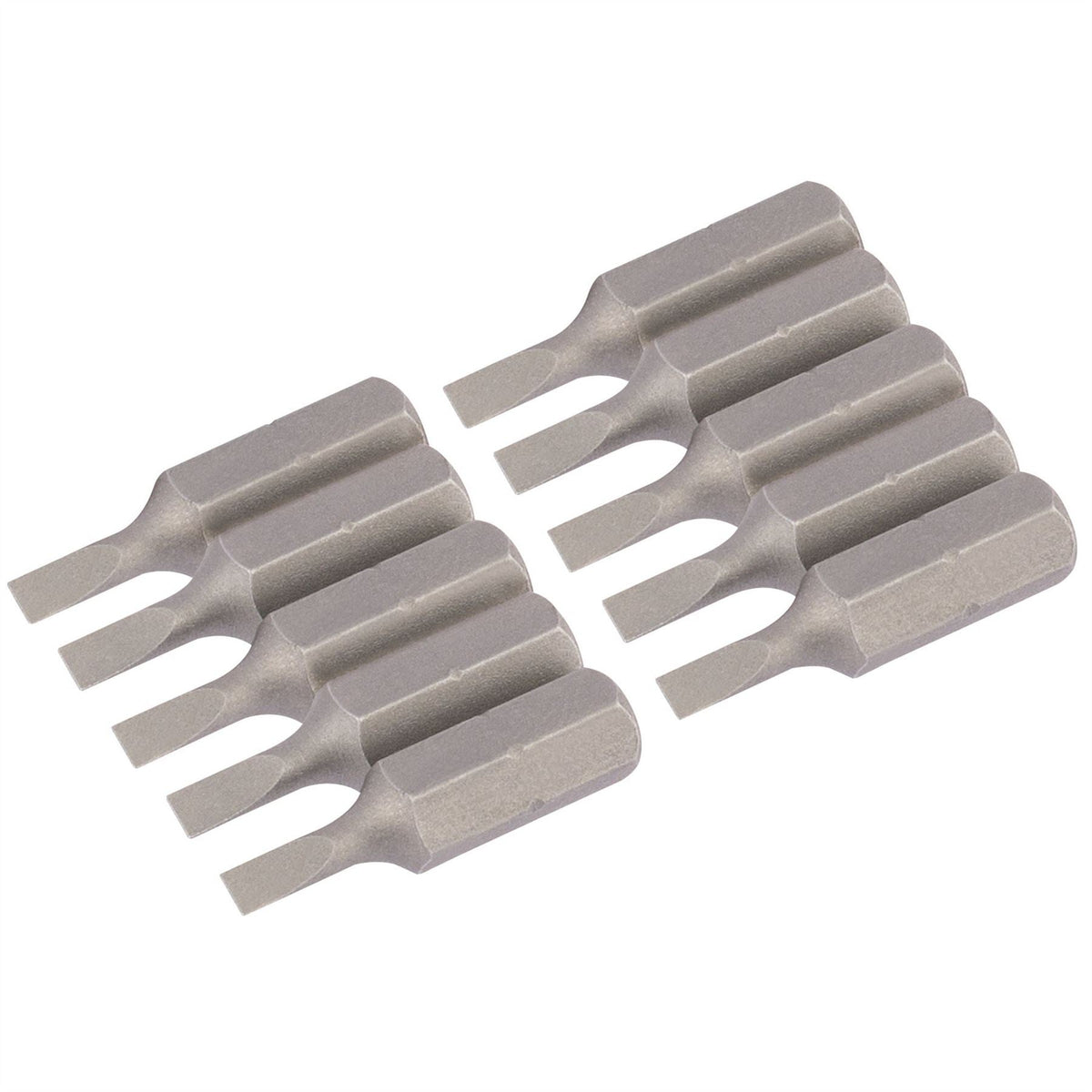 Draper Plain Slot Insert Bit 3mm 1/4" Hex 25mm Long (Pack of 10) 64024  White Rose Tools