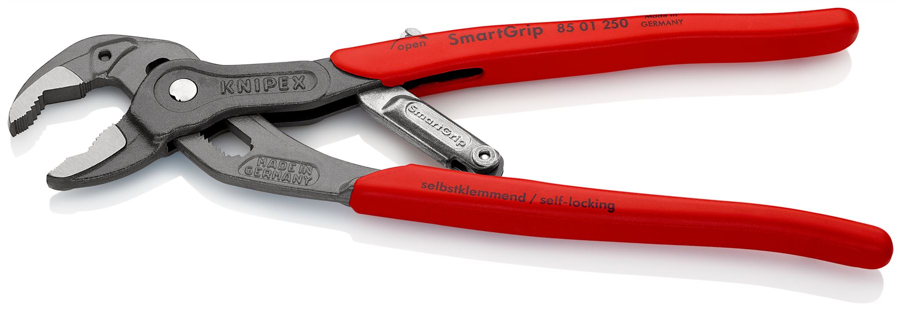 KNIPEX SmartGrip Water Pump Pliers with Automatic Adjustment 250mm Plastic Handles85 01 250 SB
