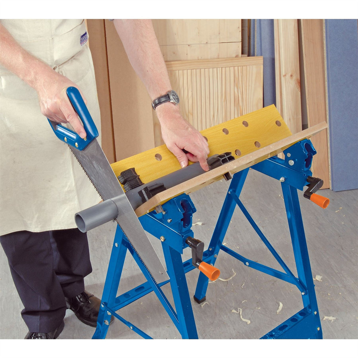 Draper Tilt & Clamp Fold Down Workbench 600 x 650 x 800mm 09951  White Rose Tools