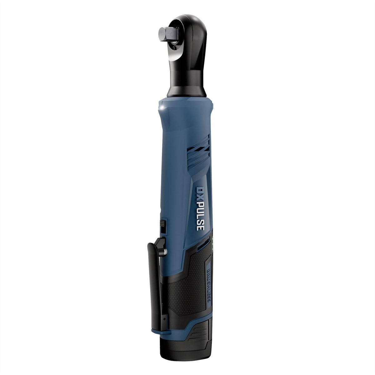 Draper DXPULSE 12V Brushless Ratchet Wrench Kit 1/2" Sq. Dr. 2 x 2.0Ah Batteries 1 x Charger 29542  White Rose Tools