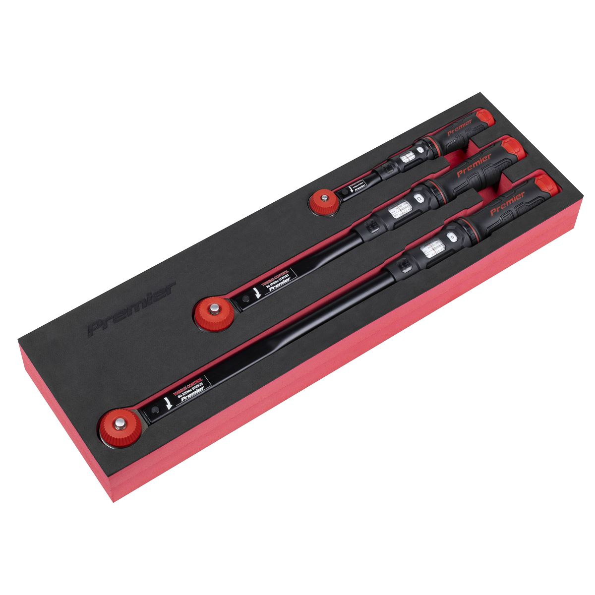 Sealey Premier Black Calibrated Micrometer Torque Wrench Set 3pc  White Rose Tools