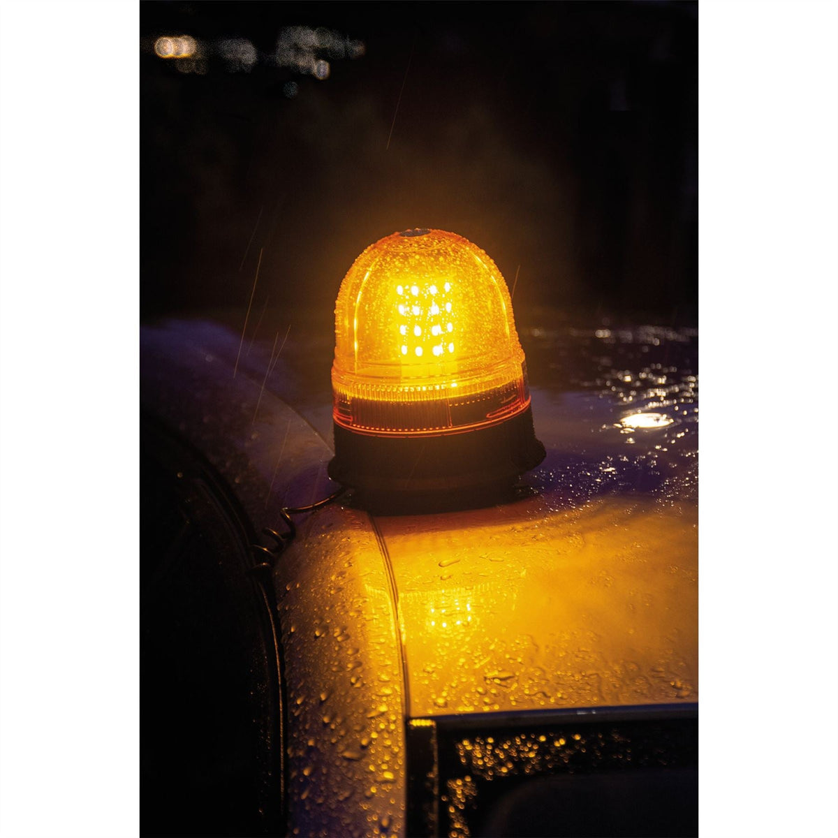 Draper 12/24V LED Magnetic Base Rotating Beacon 400 Lumens 63881  White Rose Tools
