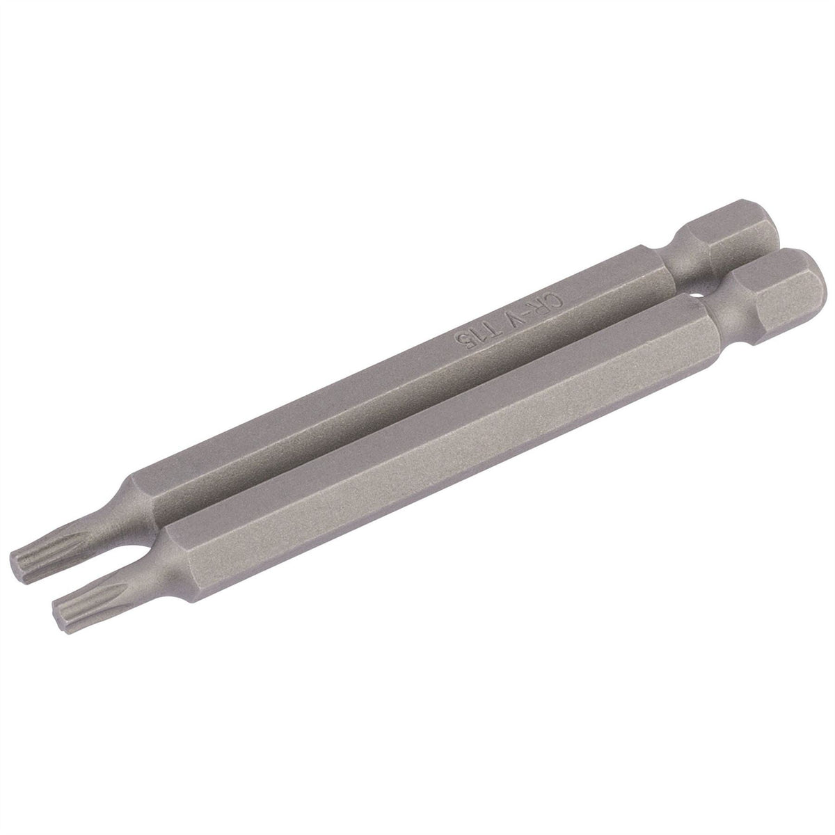 Draper TX-STAR® Insert Bit 1/4" Hex 75mm Long T15 (Pack of 2) 66847  White Rose Tools