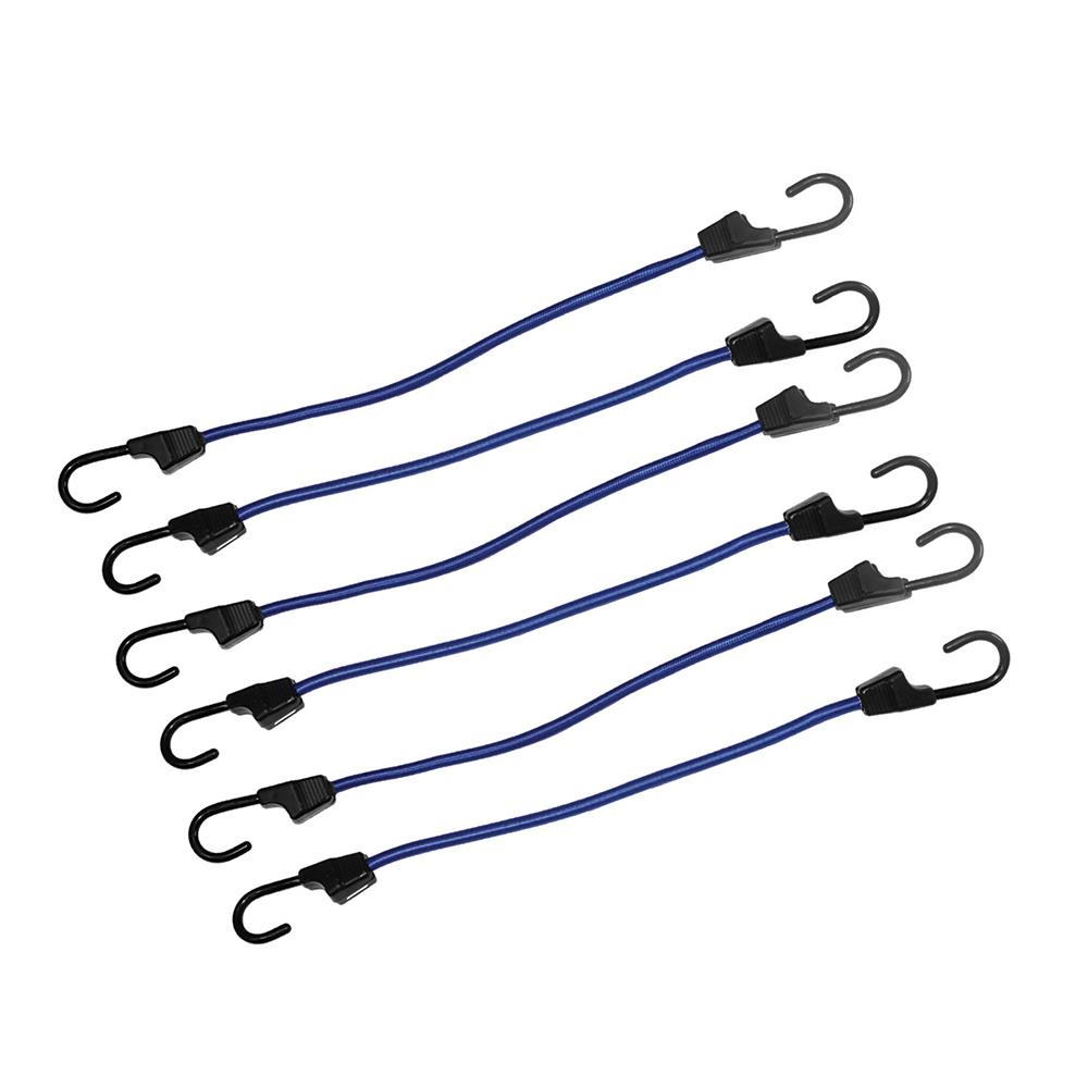 Silverline Bungee Cords Elastic 6 Pack Steel Hooks - Choose Length