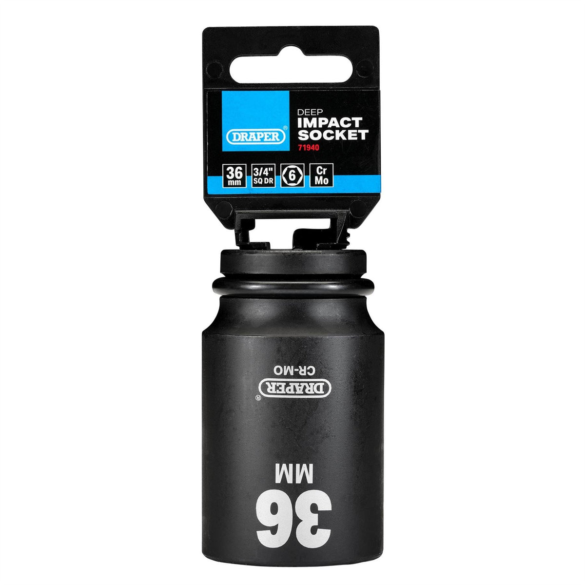 Draper Hi-TORQ® Deep Impact Socket 3/4" Sq. Dr. 36mm 71940  White Rose Tools