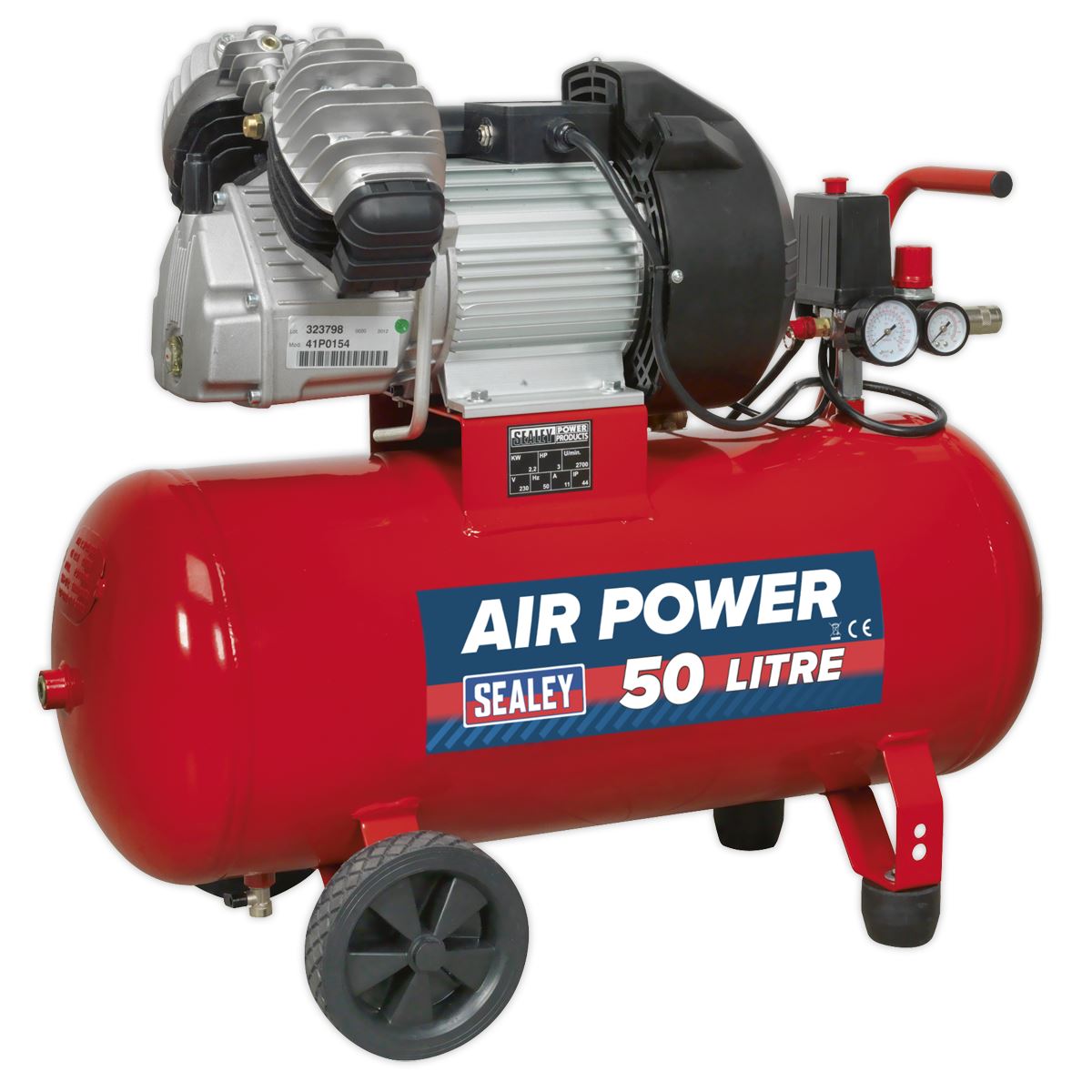 Sealey 50L V-Twin Direct Drive Air Compressor 3hp